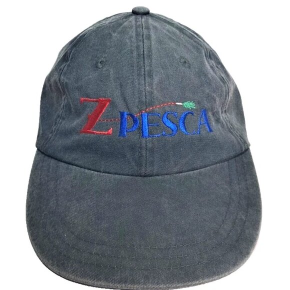Z Pesca Baseball hat Embroidered Cap Leather Strap Adjust Green Sport Fishing - Picture 1 of 7